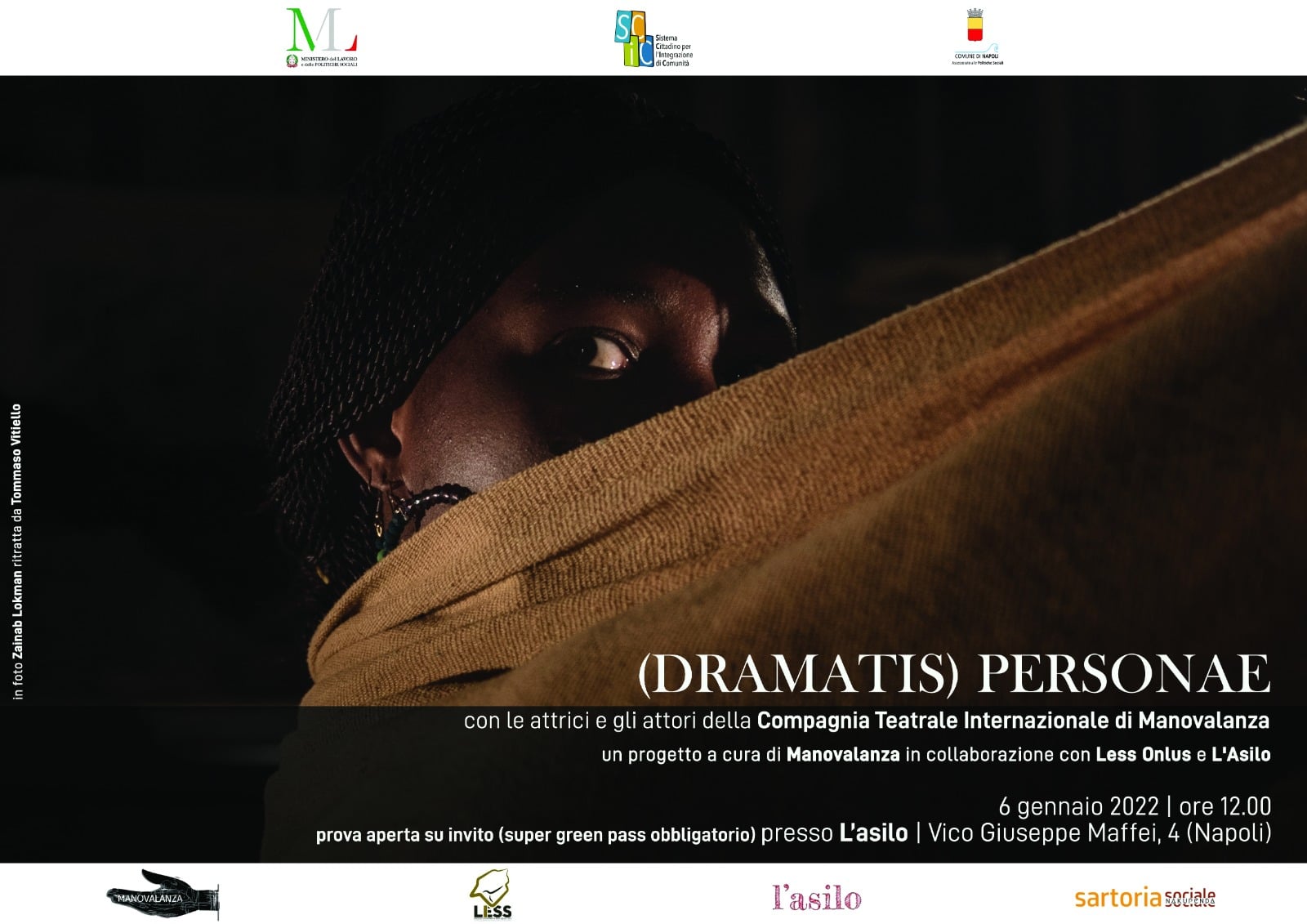 Lo spettacolo Dramatis Personae in scena il 6 gennaio al teatro de l’Asilo