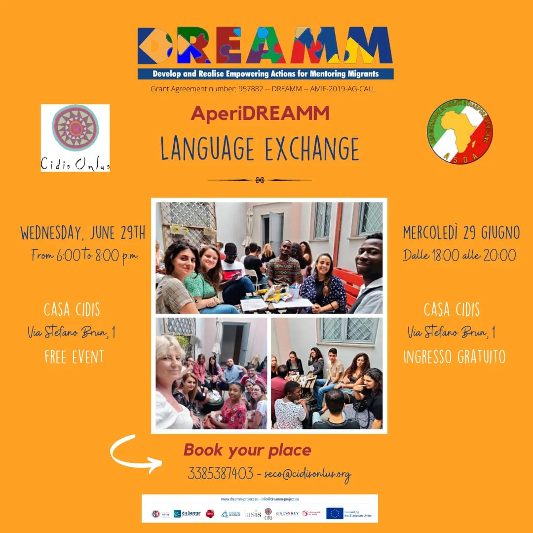 AperiDreamm: il 29 giugno l’aperitivo linguistico di Casa Cidis