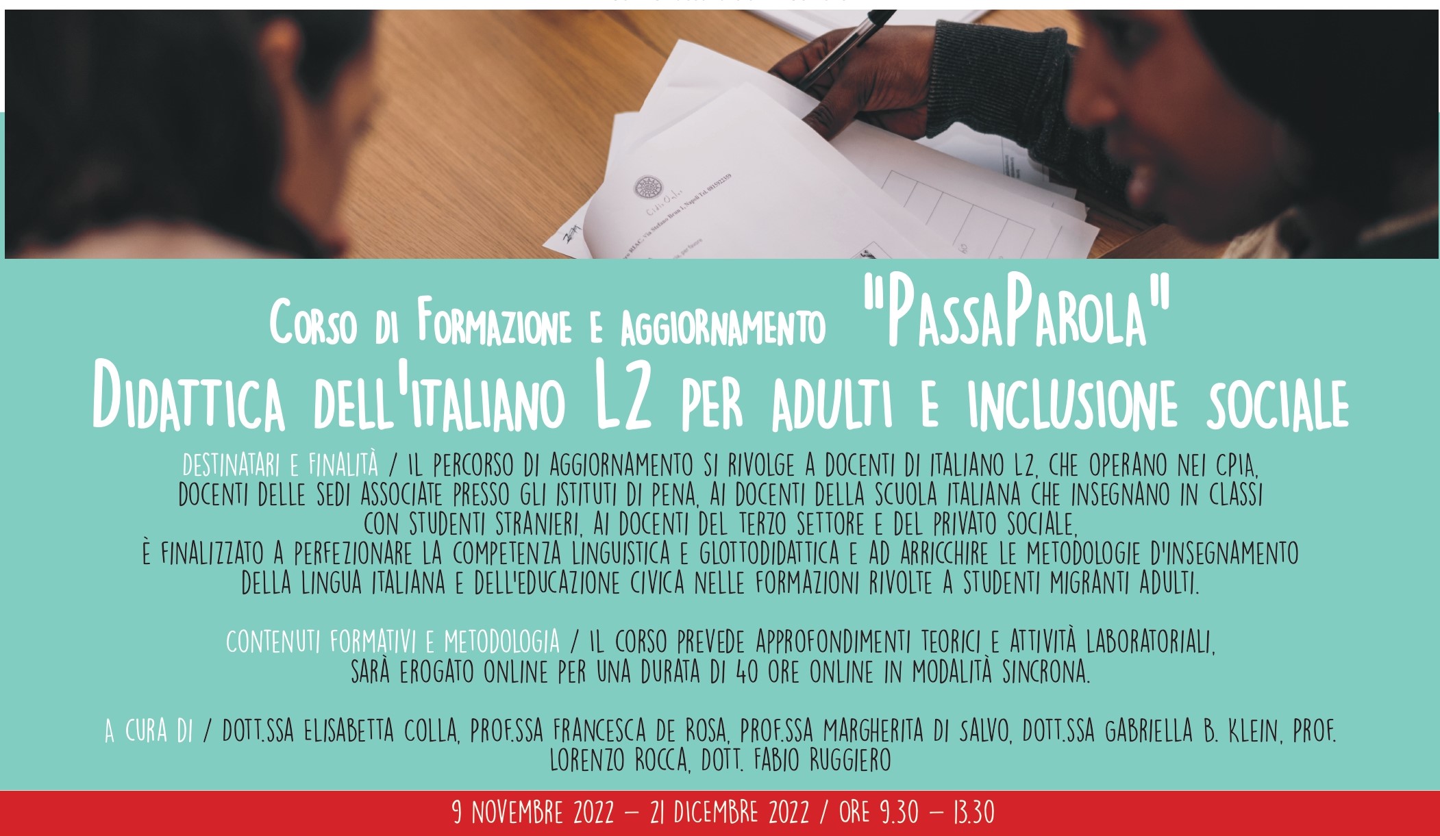 Didattica dell’Italiano L2: corso di aggiornamento di PassaParola
