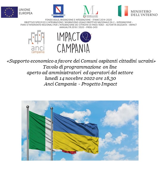 Supporto economico a favore dei Comuni ospitanti cittadini ucraini: il 14 novembre Tavolo di programmazione Impact dell’ARCI