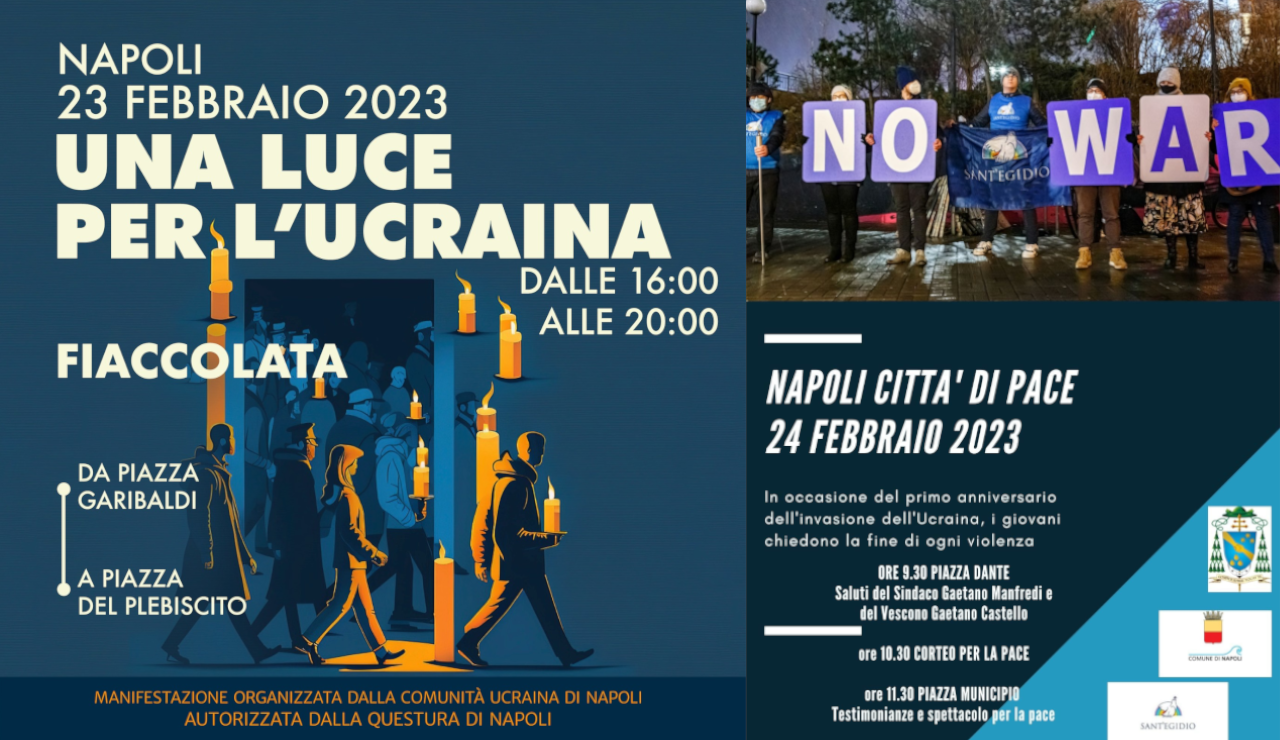 Napoli marcia per la pace in Ucraina e nel mondo: due eventi in città per dire no alla guerra